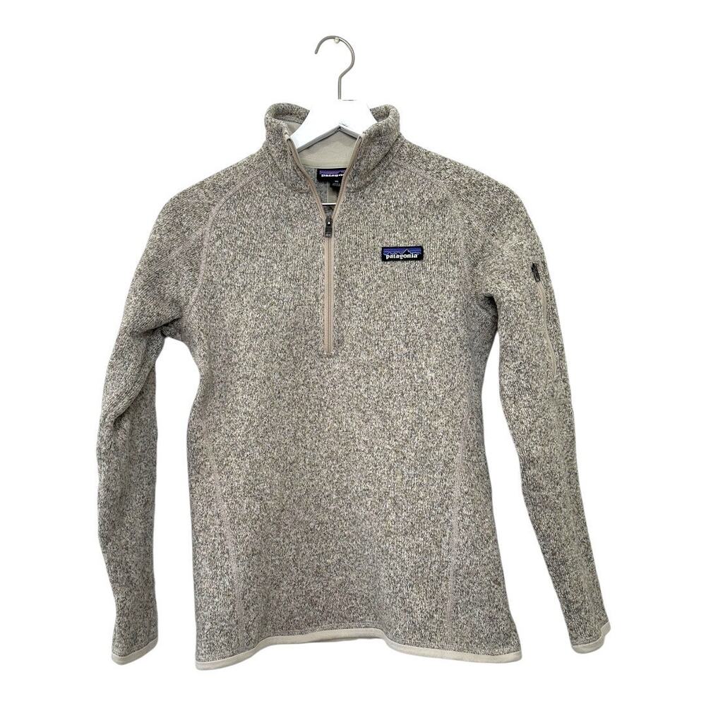 Patagonia Better Sweater 1/4 Zip Fleece Pullover Birch White XS Women's